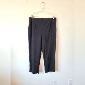 Chapter One Sportswear Black Pants Flat Front Trousers Slacks Business Casual XL